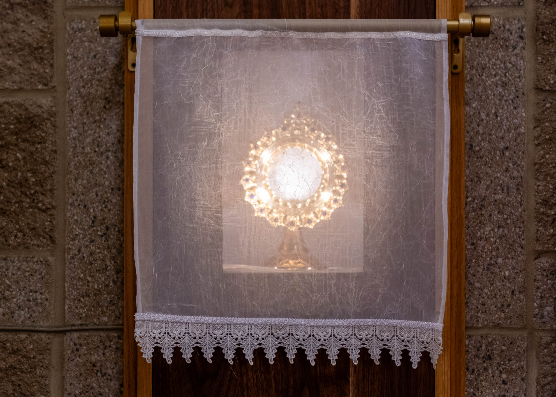 Eucharist behind a veil